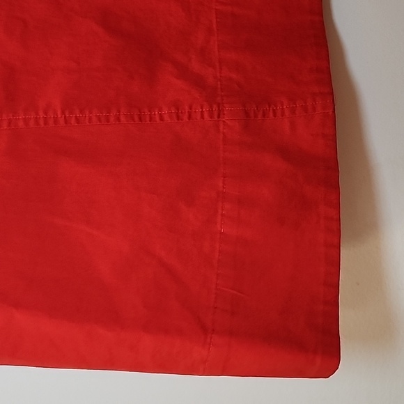 Eileen Fisher Poplin Dress  96% Organic Cotton Stretch Red  Sleeveless SZ Large - Picture 9 of 16